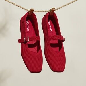 VIVAIA Women's Red Mary Jane Shoes